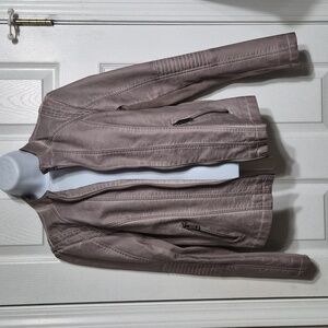 Maurices Leather Jacket Dusty Pink Size Medium